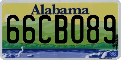 AL license plate 66CB089