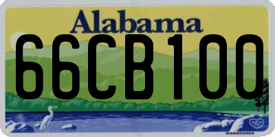 AL license plate 66CB100