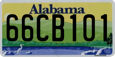 AL license plate 66CB101