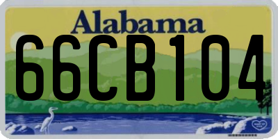 AL license plate 66CB104