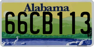 AL license plate 66CB113