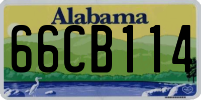 AL license plate 66CB114