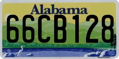 AL license plate 66CB128