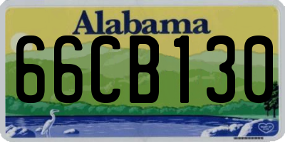 AL license plate 66CB130
