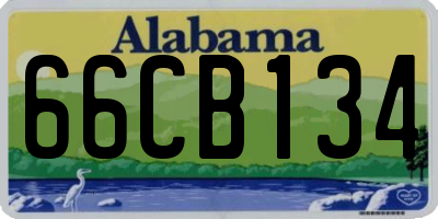 AL license plate 66CB134