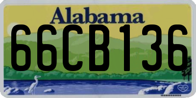 AL license plate 66CB136