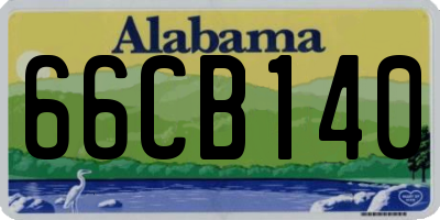 AL license plate 66CB140