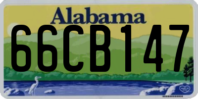 AL license plate 66CB147