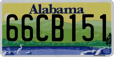 AL license plate 66CB151
