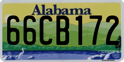 AL license plate 66CB172