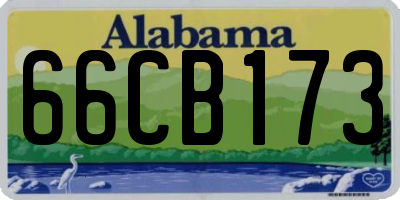 AL license plate 66CB173