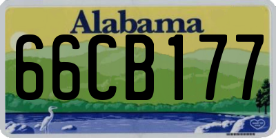 AL license plate 66CB177