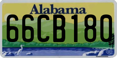 AL license plate 66CB180