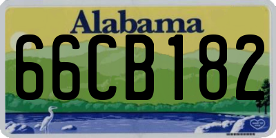AL license plate 66CB182