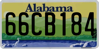 AL license plate 66CB184