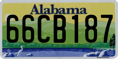 AL license plate 66CB187
