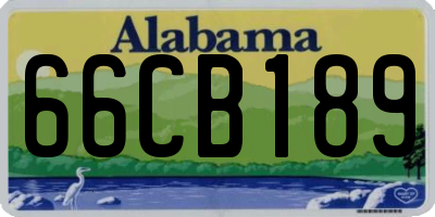 AL license plate 66CB189