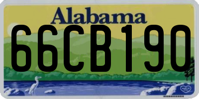 AL license plate 66CB190