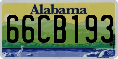 AL license plate 66CB193