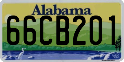 AL license plate 66CB201