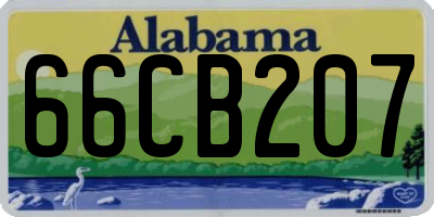 AL license plate 66CB207