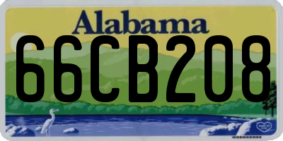 AL license plate 66CB208