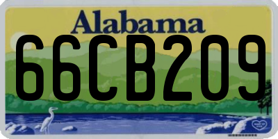 AL license plate 66CB209