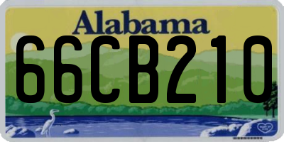 AL license plate 66CB210