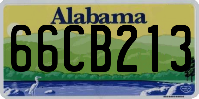 AL license plate 66CB213
