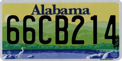 AL license plate 66CB214