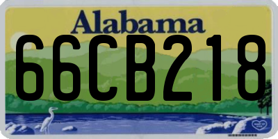 AL license plate 66CB218
