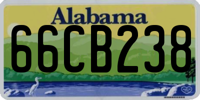 AL license plate 66CB238