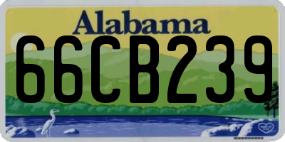 AL license plate 66CB239
