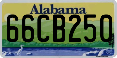 AL license plate 66CB250