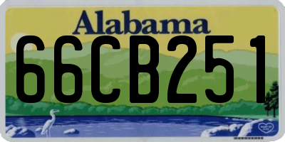 AL license plate 66CB251