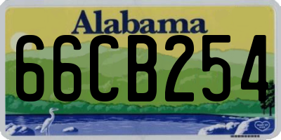 AL license plate 66CB254