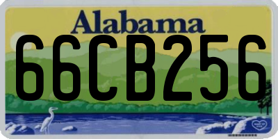 AL license plate 66CB256