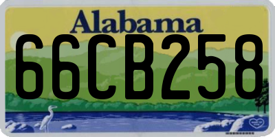 AL license plate 66CB258