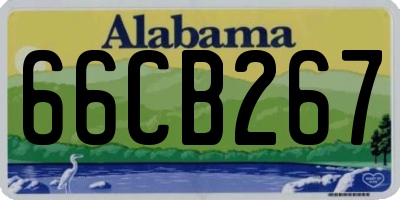 AL license plate 66CB267