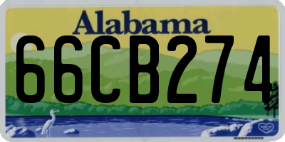 AL license plate 66CB274