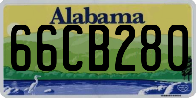 AL license plate 66CB280