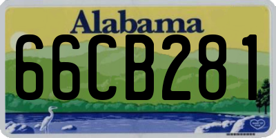 AL license plate 66CB281