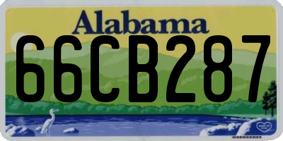 AL license plate 66CB287