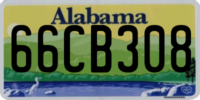 AL license plate 66CB308