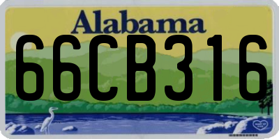 AL license plate 66CB316