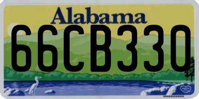 AL license plate 66CB330