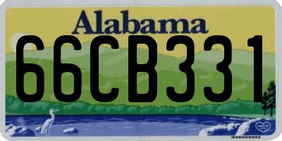 AL license plate 66CB331