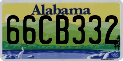 AL license plate 66CB332