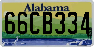 AL license plate 66CB334