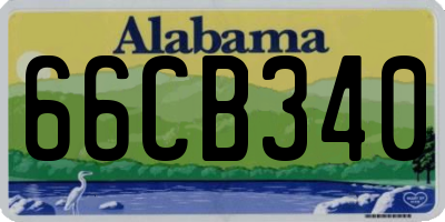 AL license plate 66CB340